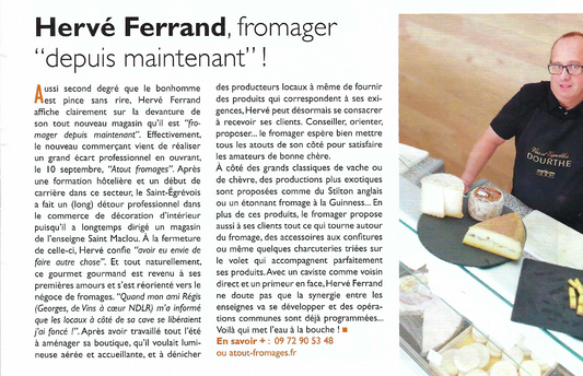 Hervé Ferrand, fromager "depuis maintenant" !
