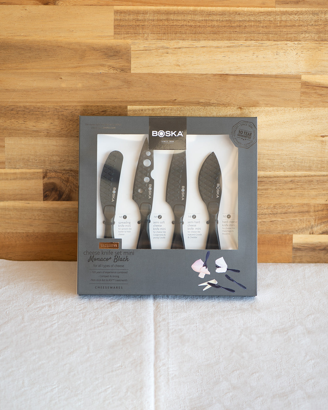 Set de couteau à fromage mini Monaco black